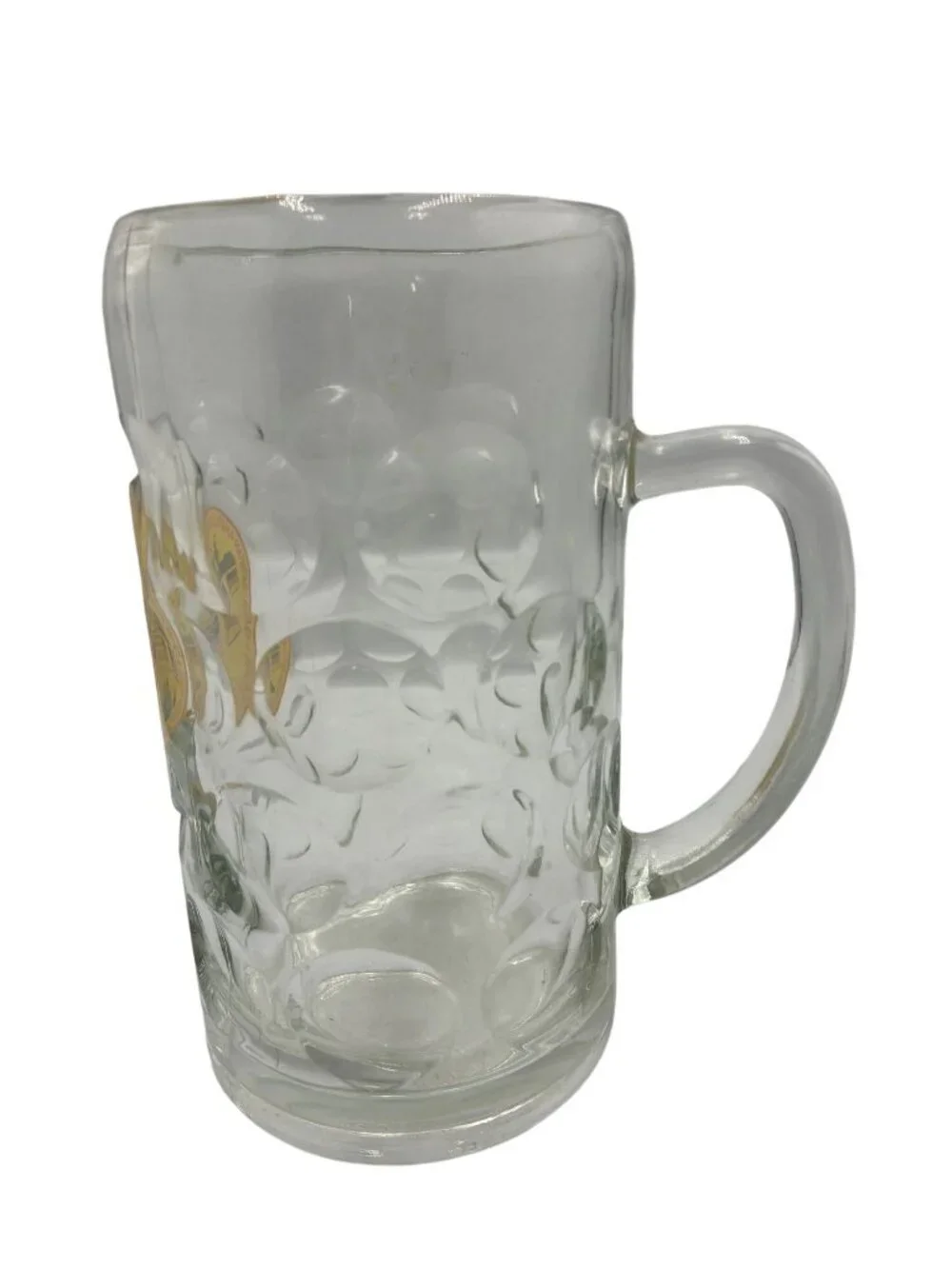 German-American Wander Club Nurnberg Glass Beer Stein Mug 0.5L Embossed Handle